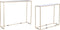 Set van 2 tafels DKD Home Decor Zwart Gouden Wit Ijzer (100 x 28 x 80 cm)