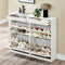 SoBuy FSR79-WG - Schoenenkast 4 kleppen - 16 paar - Wit