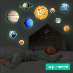 Nuvance - Glow in the Dark Sterren - Muurstickers Babykamer - 10 stuks