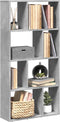 vidaXL - Boekenkast - 60x20x120 - cm - bewerkt - hout - betongrijs