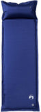 vidaXL - Kampeermatras - met - kussen - zelfopblazend - 1-persoons - marineblauw