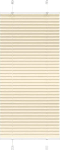 vidaXL - Plissé - rolgordijn - 65x100 - cm - stofbreedte - 64,4 - cm - polyester - crème