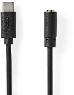 Nedis CCGL65960BK10 - Audio-adapterkabel USB-C naar 3.5mm - 100cm - Zwart