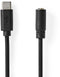 Nedis CCGL65960BK10 - Audio-adapterkabel USB-C naar 3.5mm - 100cm - Zwart