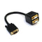 Startech.com VGASPL1VV - 30 cm VGA naar 2x VGA Video Splitter M/F - Zwart