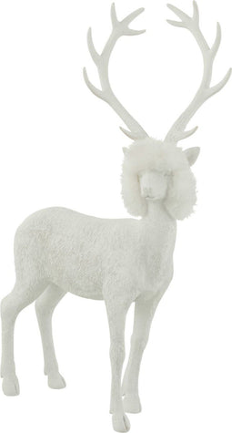 J-Line figuur Rendier - polyresine - wit - small