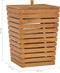 vidaXL - Wasmand - 30x30x45 - cm - massief - teakhout