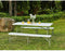 Klaptafel - 150 cm - 6 personen - Poedercoating in stalen buizen - Wit
