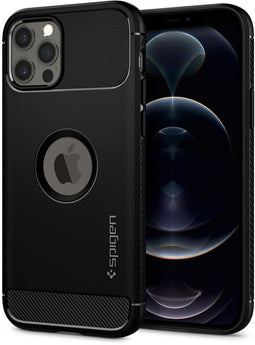 Spigen Rugged Armor - Soft case - TPU met Air Cushion Technology - Zwart