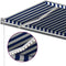 vidaXL - Luifel - handmatig - uittrekbaar - met - LED - 500x300 - cm - blauw - en - wit