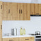 vidaXL - Keukenwandkast - Kalmar - bewerkt - hout - artisanaal - eikenkleur