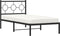vidaXL - Bedframe - met - hoofdbord - metaal - zwart - 90x200 - cm