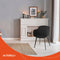 Alterego Armada - Zwart Fluweel - Met Armleuningen - 59x54x80cm