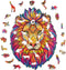 UNIDRAGON Houten Puzzel Voor Volwassenen Dier - Mysterieuze Leeuw - 106 stukjes - Small 19x24 cm