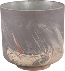 PTMD Jeorge Brown Ceramic Round Pot Matt Marble L