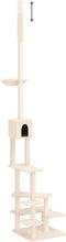 vidaXL - Kattenmeubel - vloer - tot - plafond - 268,5-294,5 - cm - crèmekleurig