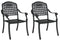 vidaXL - Tuinstoelen - - - Set - van - 2, - Zwart - Gietaluminium