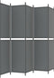 vidaXL - Kamerscherm - met - 5 - panelen - 250x220 - cm - stof - antracietkleurig