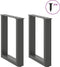 vidaXL - Salontafelpoten - 2 - st - U-vormig - 28x(42-43) - cm - staal - antraciet