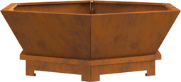 vidaXL - Vuurplaats - Hexagonaal - 75x75x28 - cm - Weerbestendig - Staal