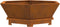 vidaXL - Vuurplaats - Hexagonaal - 75x75x28 - cm - Weerbestendig - Staal