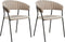 MARIPOSA - Eetkamerstoel set van 2 - Taupe