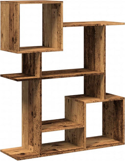 vidaXL - Kamerscherm - / - boekenkast - 92x29x112 - cm - hout - oud - houtkleurig