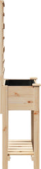 vidaXL - Tuinbak - met - Trellis - en - Plank - 71x37x152 - cm - Massief - Vurenhout