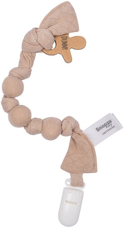 Snoozebaby Speenkoord - Fopspeenkoord Biologisch Katoen - Zachte Knopen - Beige Desert Sand