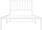 vidaXL - Bedframe - met - hoofdbord - metaal - wit - 90x200 - cm