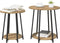 vidaXL - Salontafels - Set - van - 2 - in - Artisan - Eiken - met - Houtcomposiet - en - Metaal