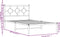 vidaXL - Bedframe - met - hoofdbord - metaal - wit - 107x203 - cm