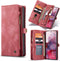 Caseme - vintage 2 in 1 portemonnee hoes - Geschikt voor Samsung Galaxy S20 Ultra - Rood