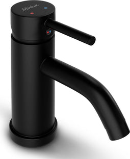 Mirlux Wastafelkraan - Modern - Krasbestendig & Waterbesparend - Mat zwart
