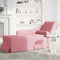 vidaXL - Chaise - longue - met - bolster - en - rechterarmleuning - fluweel - roze