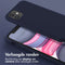 Selencia Hoesje Geschikt voor iPhone 11 Hoesje Met Koord - Selencia Siliconen hoesje met afneembaar koord - Donkerblauw