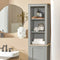 SoBuy BZR68-HG - Kolomkast badkamer - 6 lagen verstelbare planken - Grijs