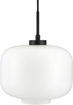 Dyberg Larsen Arp - Hanglamp E27 25 X 32 Cm Opaal Wit/Zwart