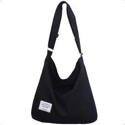 Kioto Schoudertas - Crossbody Tas Dames - Ruimte voor Laptop tot 16 inch - Canvas Zwart