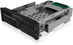 Icy Box IB-173SSK - 2fach Wechselrahmen voor SATA/SAS - 1x 2,5 + 1x 3,5 HDD - 5,25 inch