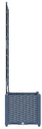 vidaXL - Tuinplanter - met - Trellis - Grijs - 40x40x143 - cm