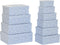Set Van Opstapelbare Opbergboxen Dkd Home Decor Wit Hemelsblauw Kinderen Karton (43,5 X 33,5 X 15,5 Cm)