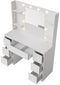 Juskys Malia - Kaptafel - Spiegel LED instelbaar - Wit