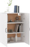 vidaXL - Hangkast - 69,5x34x90 - cm - bewerkt - hout - wit