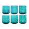 Glazenset Home ESPRIT Turkoois Kristal 320 ml (6 Stuks)
