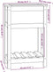 vidaXL - Plantenbak - met - schap - 54x34,5x81 - cm - massief - grenenhout - zwart