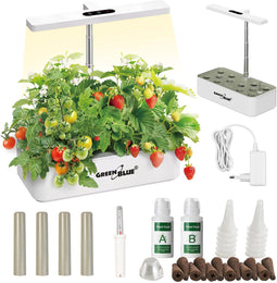 GreenBlue GB133 - Intelligent Indoor Plant Growing System - 4L voor 12 planten - volspectrum LED's - wit