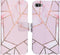 iMoshion Hoesje Geschikt voor iPhone 7 / 8 / SE (2020) / SE (2022) Hoesje Met Pasjeshouder - iMoshion Design Softcase Bookcase - Goud / Roze / Pink Graphic