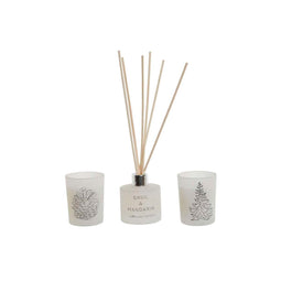 kaarsjes DKD Home Decor Wit Kerstmis 5 x 5 x 6 cm