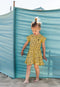 Koko Noko V-GIRLS - Meisjes Jurk - Zomerse ochre kleur - Maat 86